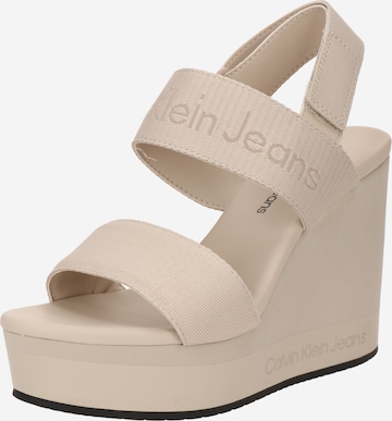 Calvin Klein Jeans - regular Sandalias en beige: frente