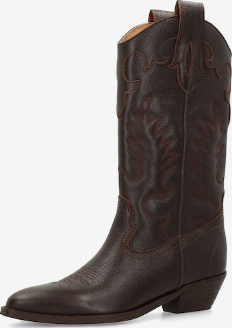 Bottes de cowboy SACHA en marron : devant