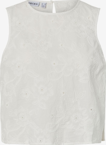 PIECES - Top en blanco: frente