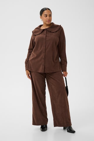 Chemisier 'Freja' KAFFE CURVE en marron