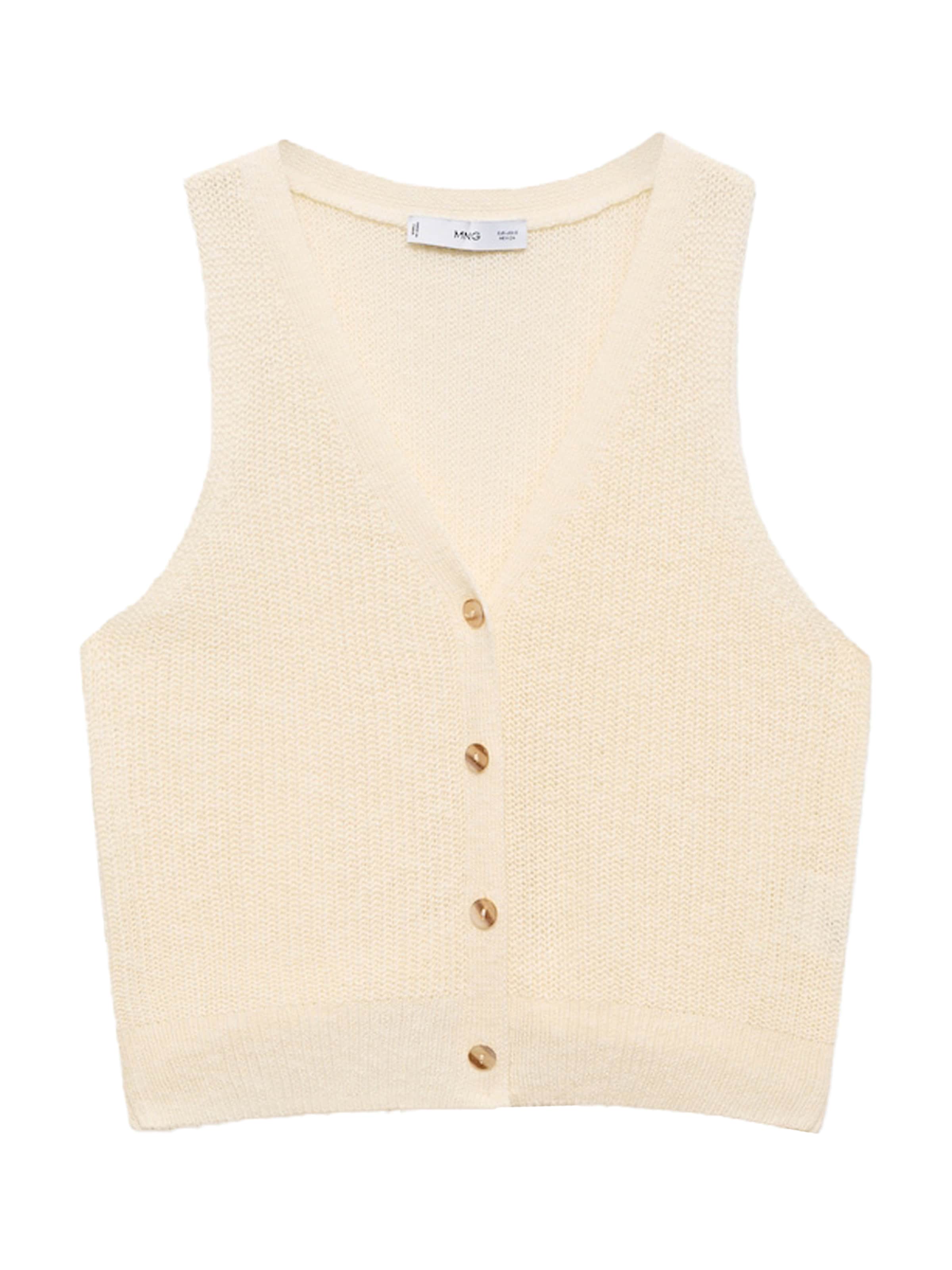 MANGO Pulóver 'JAZMIN' - fehér: elől