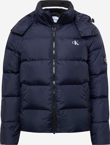 Calvin Klein Jeans Winter Jacket in Blue: front