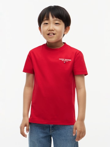 Tricou 'Essential' de la TOMMY HILFIGER pe roșu: față