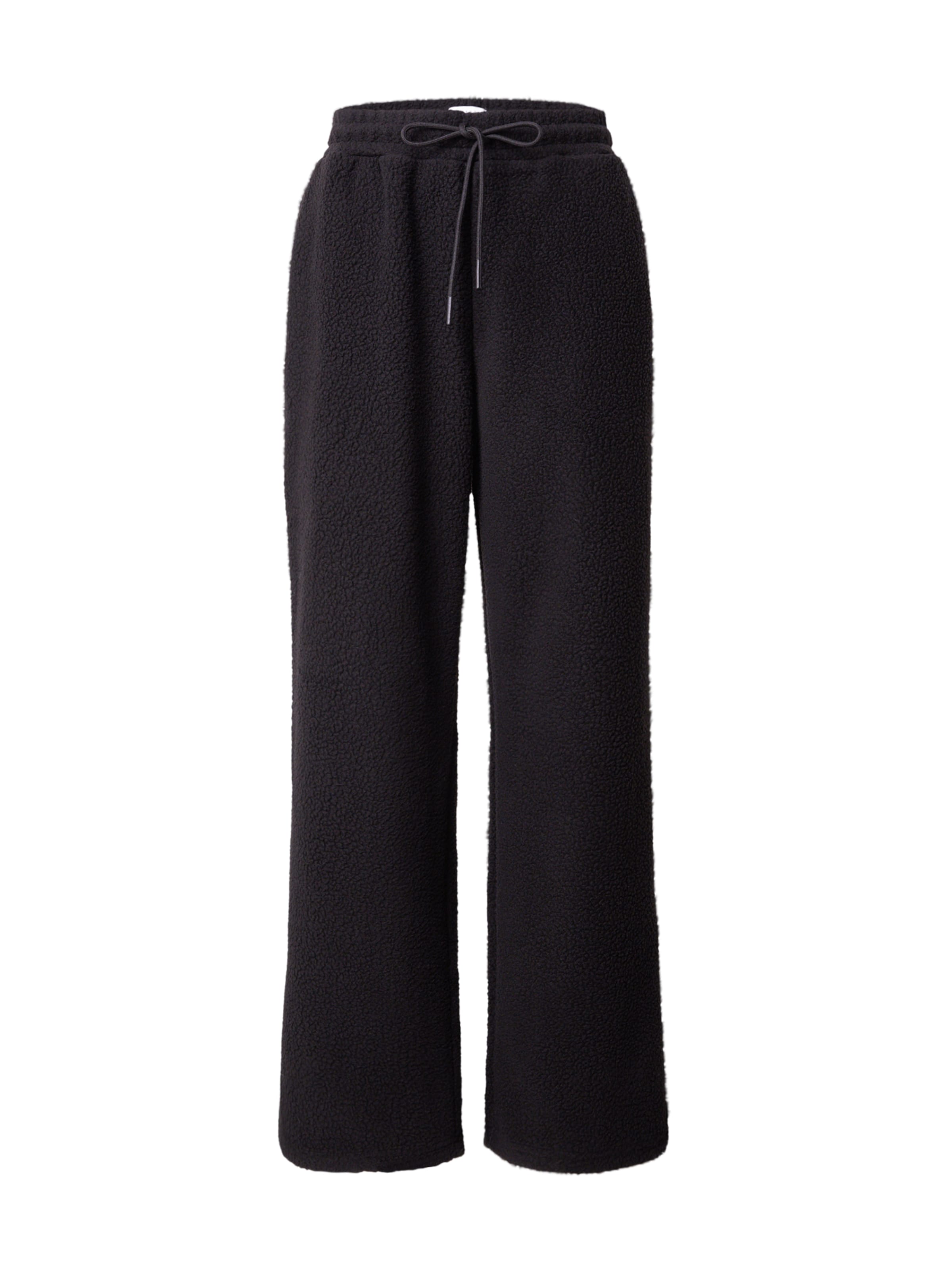 TOPSHOP - Perna larga Calças em preto: frente