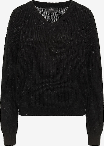 usha BLACK LABEL Pullover in Schwarz: predná strana