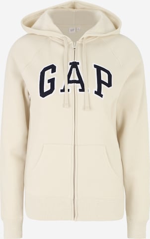 Gap Tall Sweatjacka 'HERITAGE' i beige: framsida