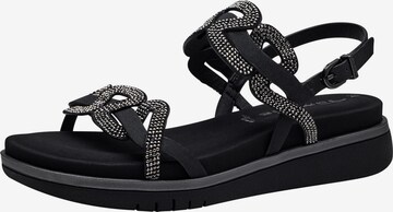 TAMARIS Sandalen met riem in Zwart: voorkant