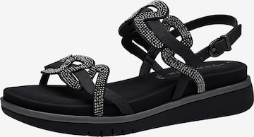 TAMARIS Sandalen met riem in Zwart: voorkant