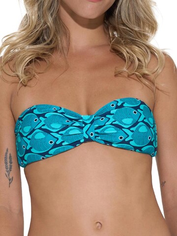 69Slam - Bandeau Top de bikini en azul