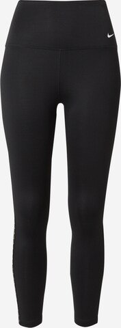 Skinny Pantalon de sport NIKE en noir : devant