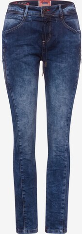 STREET ONE Skinny Jeans in Blauw: voorkant