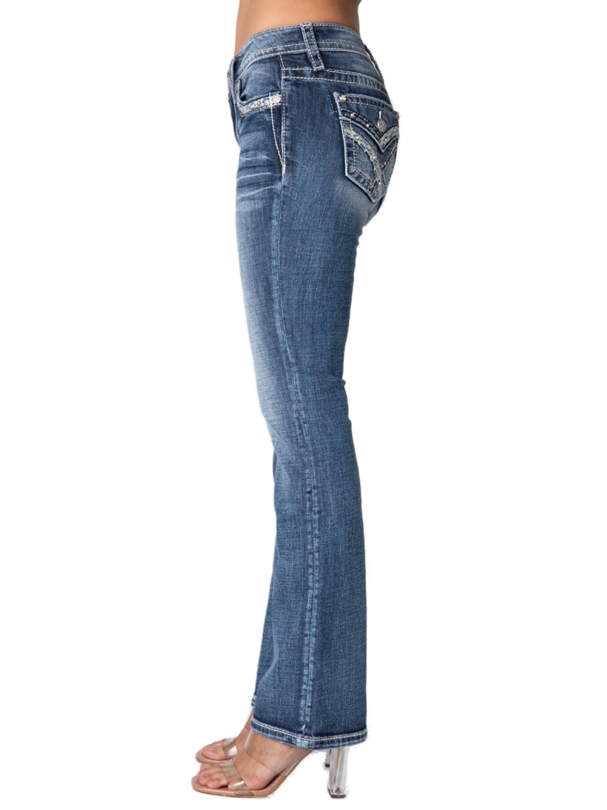 Miss Me Bootcut Jeans in Blau