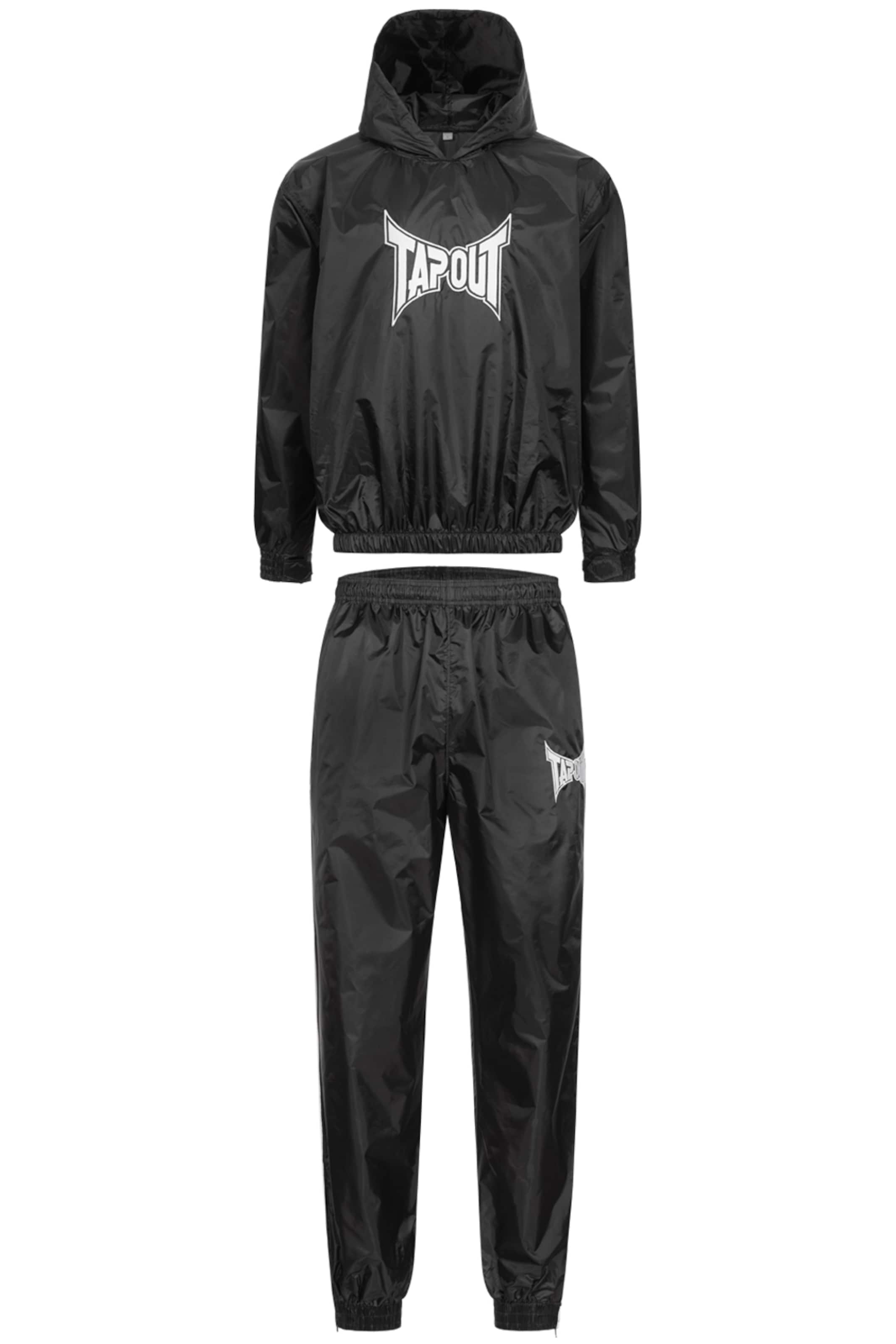 Tapout Jogginganzug 'Terraza' in Schwarz: Vorderseite