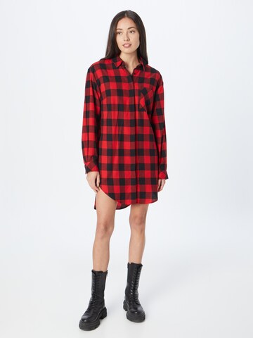 Urban Classics Shirt Dress in Red: front