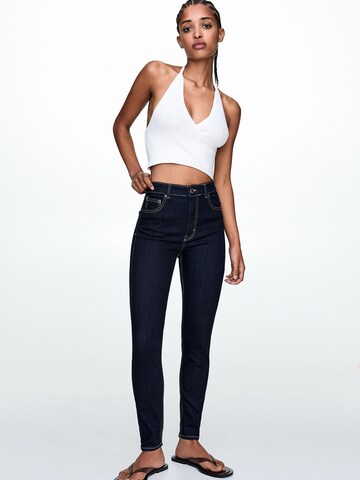 Pull&Bear Skinny Džíny – modrá