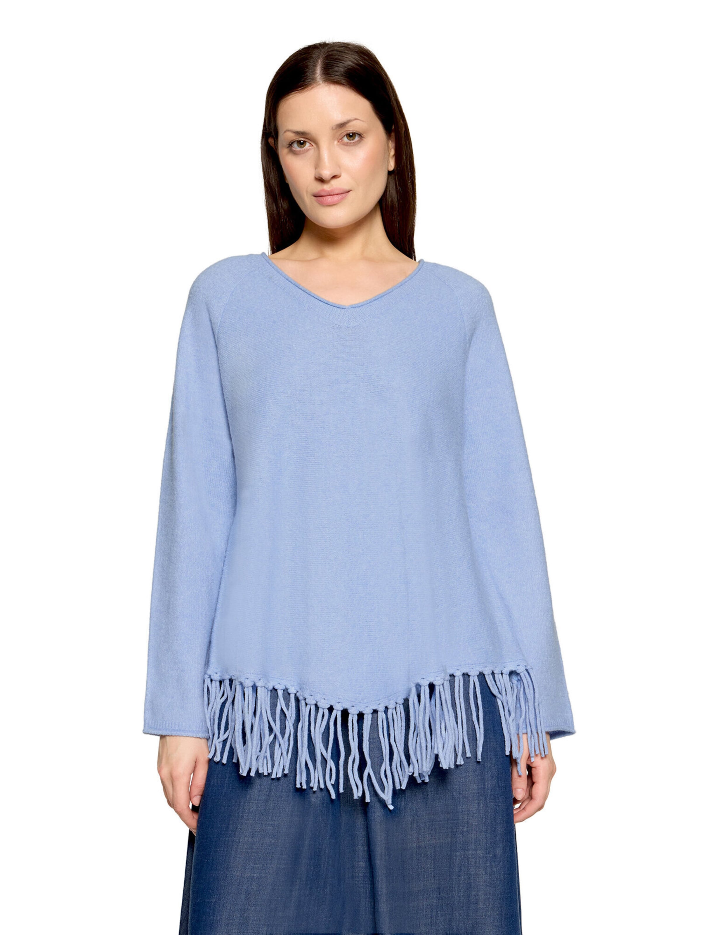 Cartoon Sweater in Blue: front
