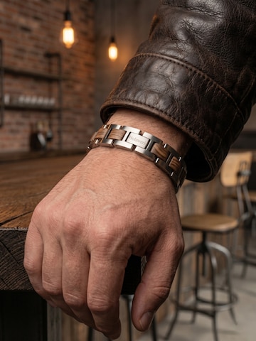 Holzwerk Armband 'SILBERSEE'‌‌‌‌‌‌‌‌‌‌ in Silber: Vorderseite