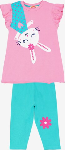 DENO Kids Tracksuit 'BUNNY' in Pink: front