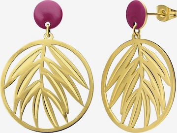 Boucles d'oreilles Lucardi en or : devant