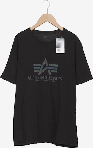 ALPHA INDUSTRIES T-Shirt XL in Schwarz: Vorderseite
