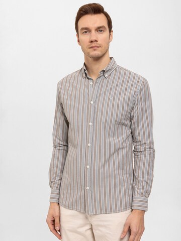 By Diess Collection Regular fit Overhemd in Beige: voorkant