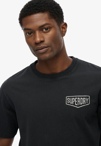 T-Shirt 'Work Tab' Superdry en noir