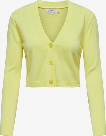 ONLY Плетена жилетка 'Sunny' в жълто: отпред
