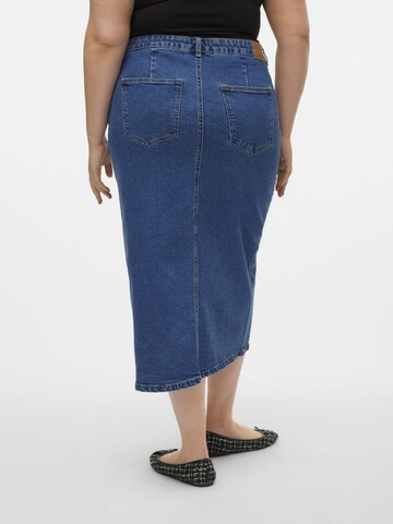 Vero Moda Curve Skirt 'VMCVERI' in Blue