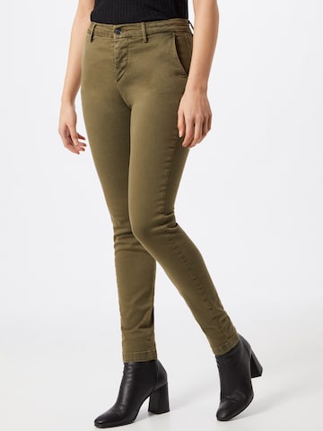 Coupe slim Pantalon 'Bettie' REPLAY en vert : devant