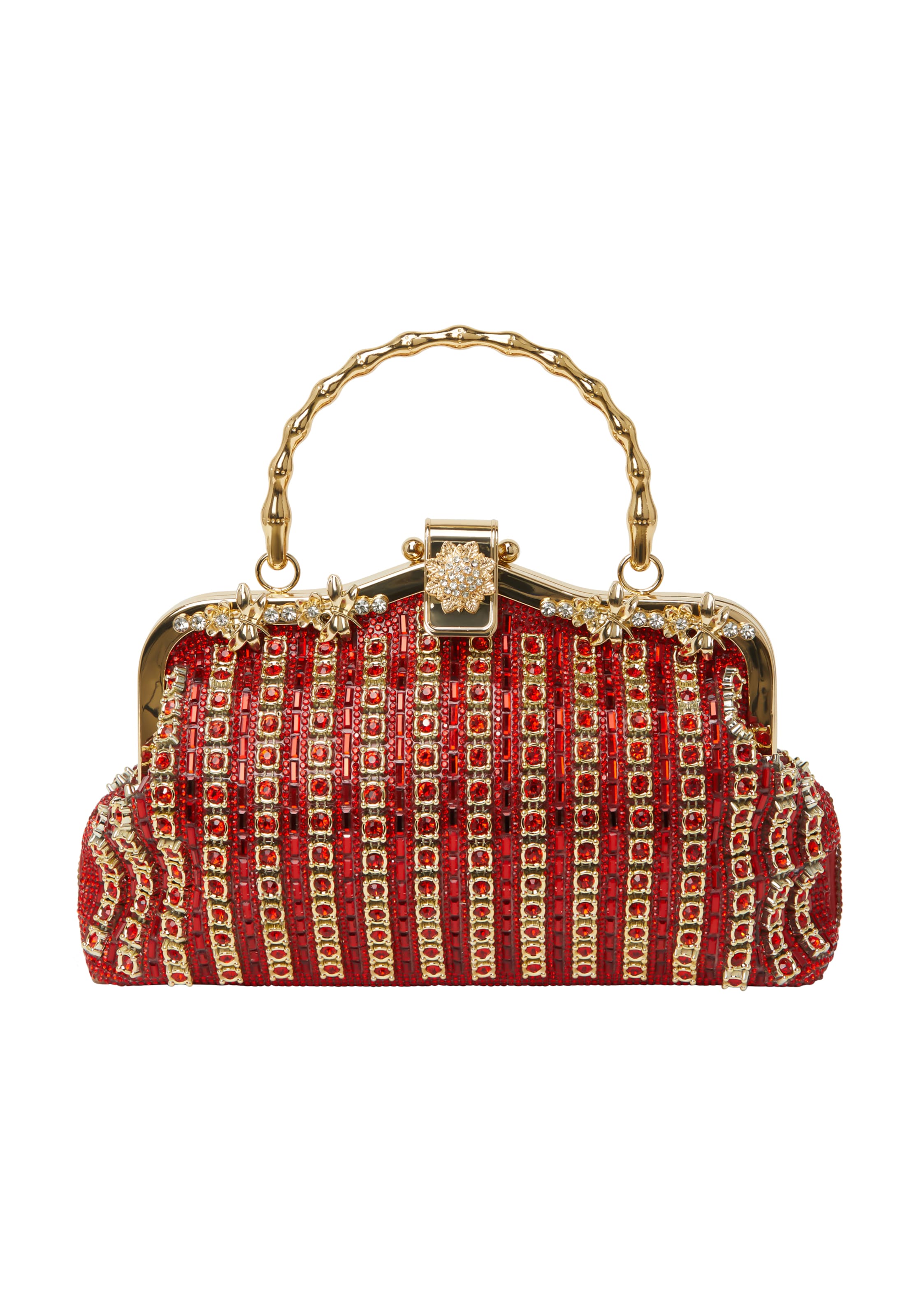 Clutch de la faina pe roșu: față