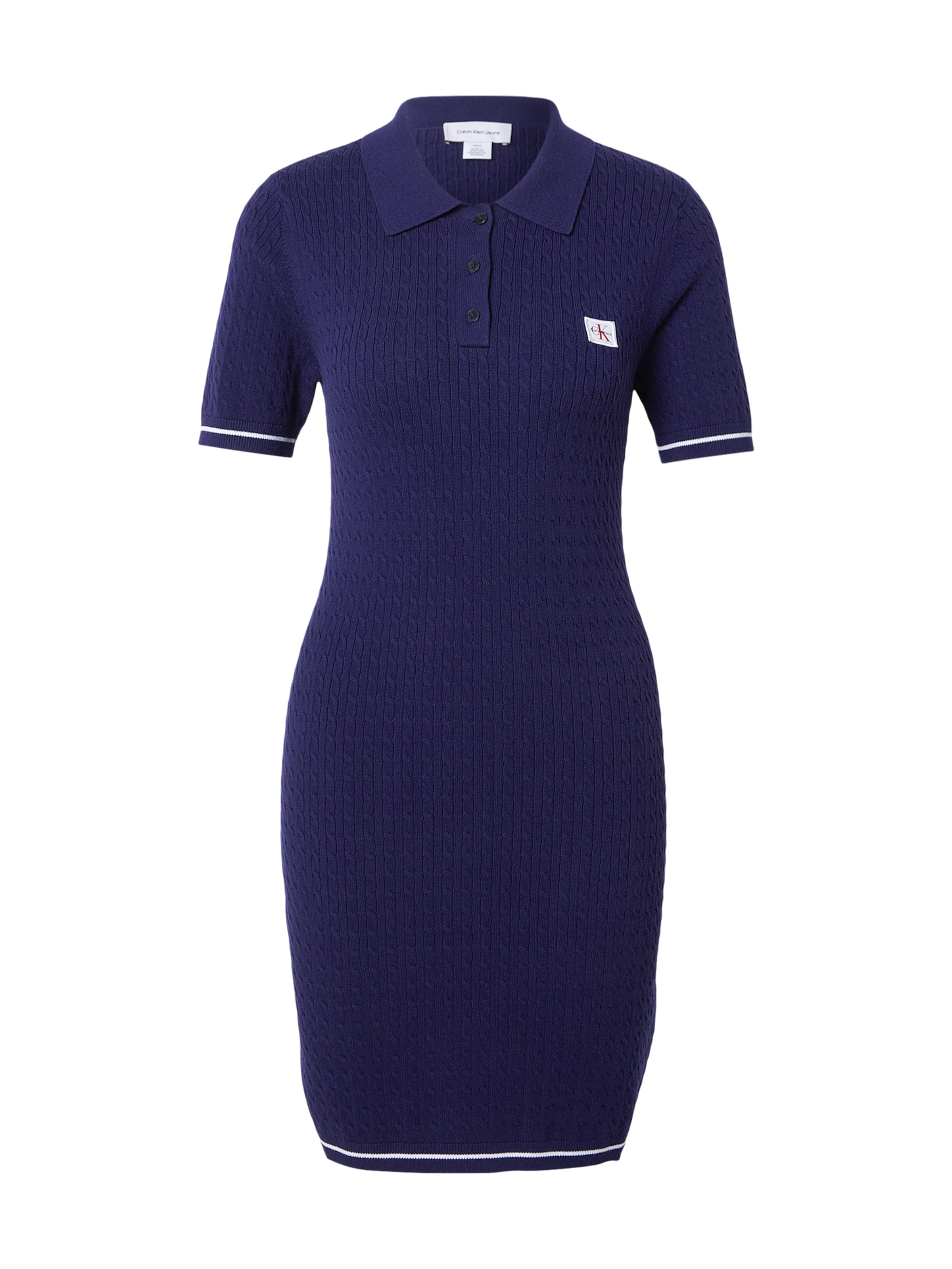 Calvin Klein Jeans Gebreide jurk in Lila: voorkant