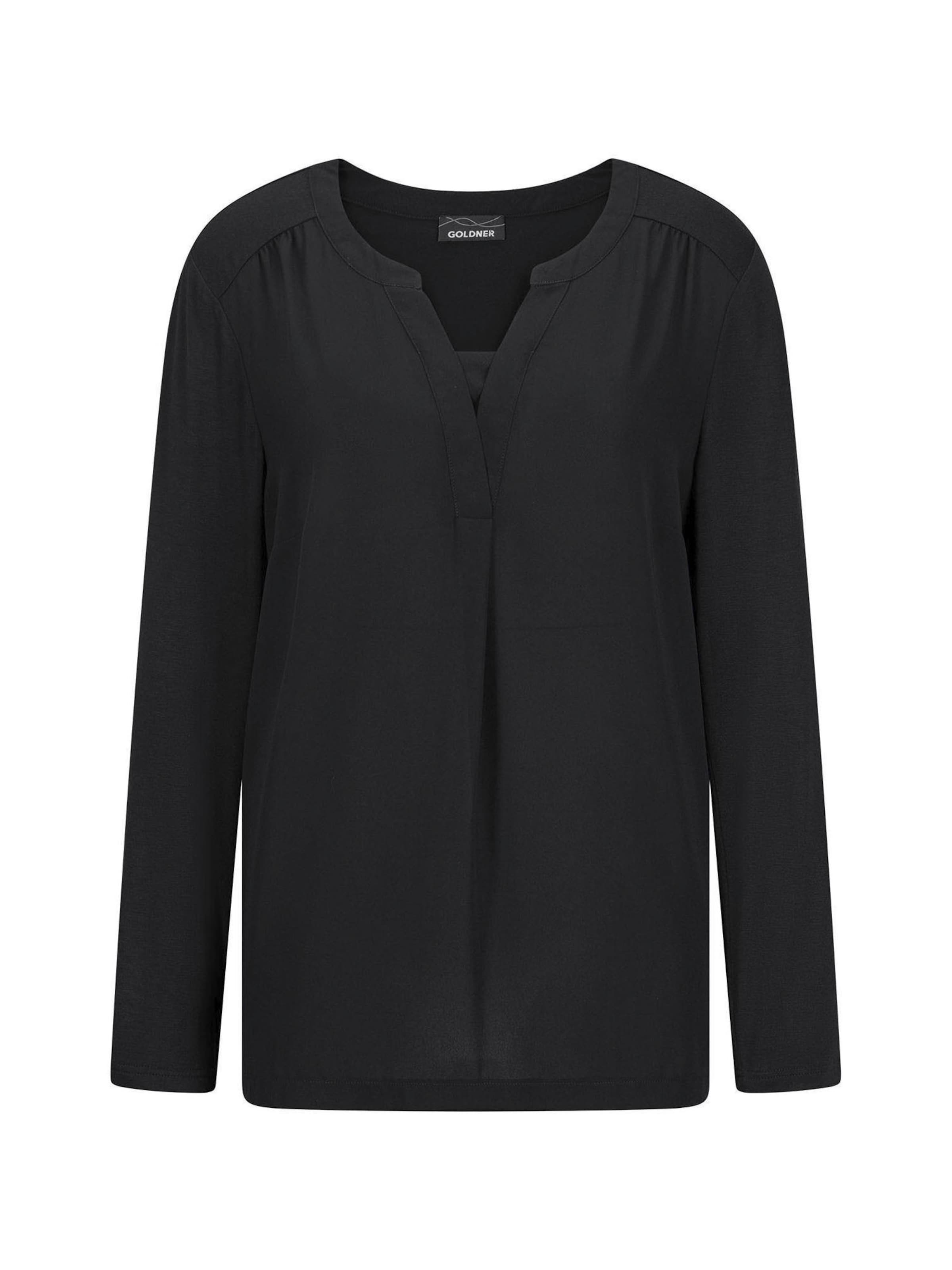 Goldner Bluse in Schwarz: Vorderseite