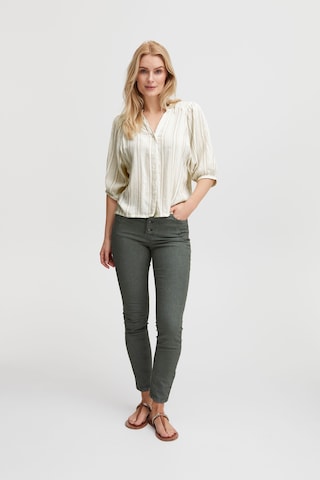 PULZ Jeans Blouse 'Laila' in Beige