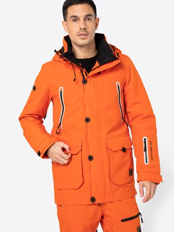 Superdry Snow Athletic Jacket in Orange: front