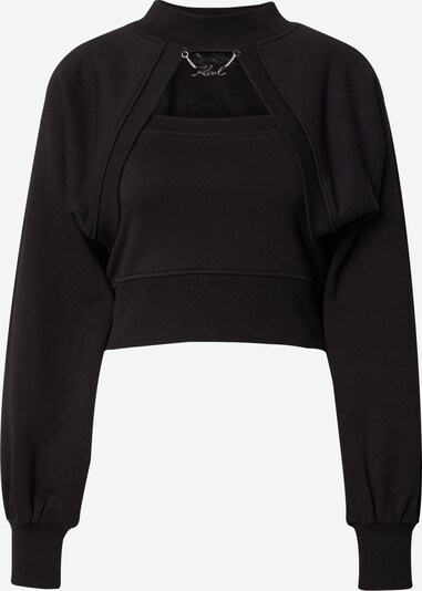 Karl Lagerfeld Sweater majica u crna / srebro, Pregled proizvoda