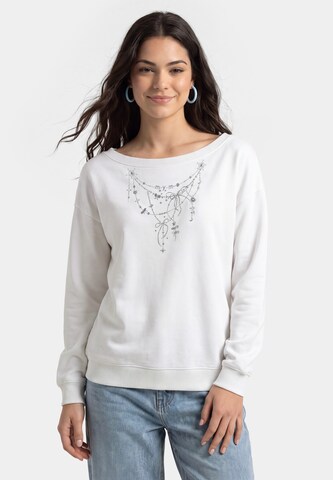 Sweat-shirt MYMO en blanc : devant