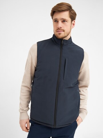 CLIPPER Vest 'Paislye' in Blue: front