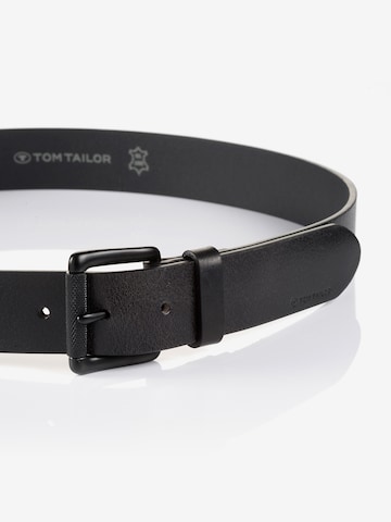 TOM TAILOR Belt 'JASPER' in Black