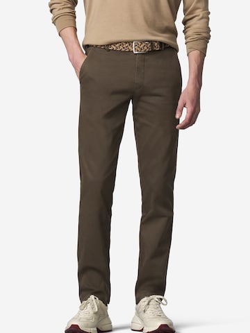 Regular Pantalon chino 'New York 2-5617' MEYER en marron : devant
