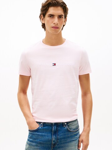 TOMMY HILFIGER Средняя посадка Футболка в Ярко-розовый: спереди