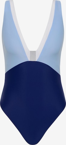Maillot de bain sport 'Tasman One Piece Luna' Horizon Athletic en bleu : devant