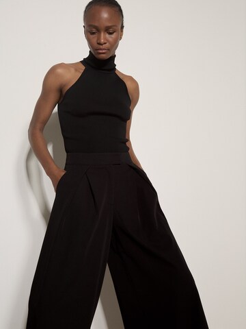 Wide leg Pantaloni ' ' di Apricot in nero: frontale