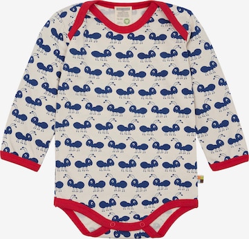 loud + proud Strampler/Body 'Ameisen' in Blau: Vorderseite