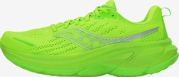 Chaussure de course saucony en vert : devant