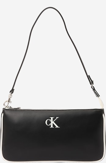 One Size dydžio Rankinė ant peties 'Contrast Logo Convertible' iš Calvin Klein, spalva – juoda / balta, Prekių apžvalga