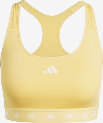 ADIDAS PERFORMANCE Sports Bra 'Powerreact' in Yellow: front