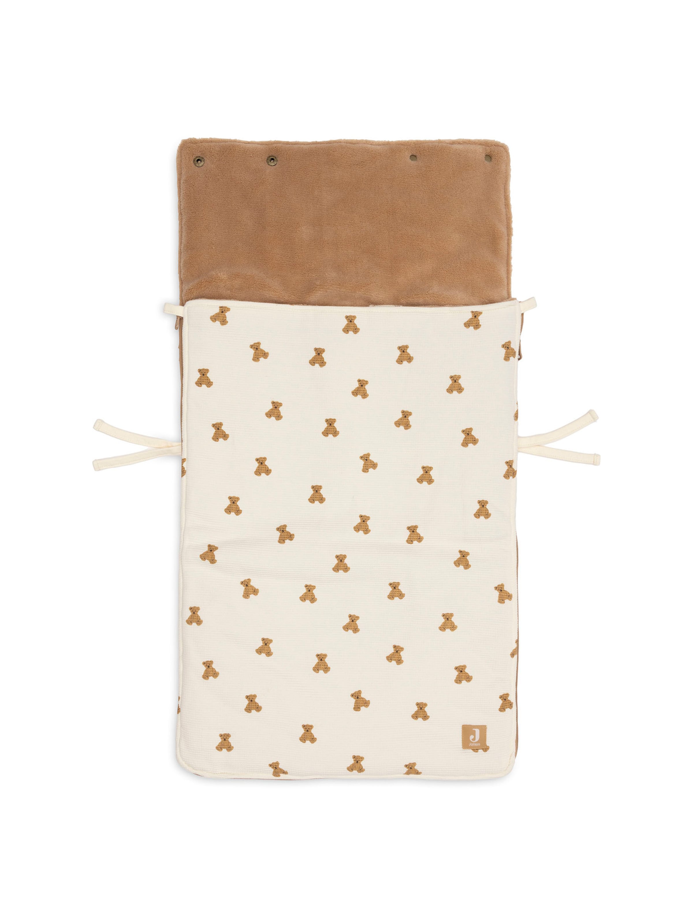 Jollein Babydeken 'Mini Teddy Bear' in Beige: voorkant
