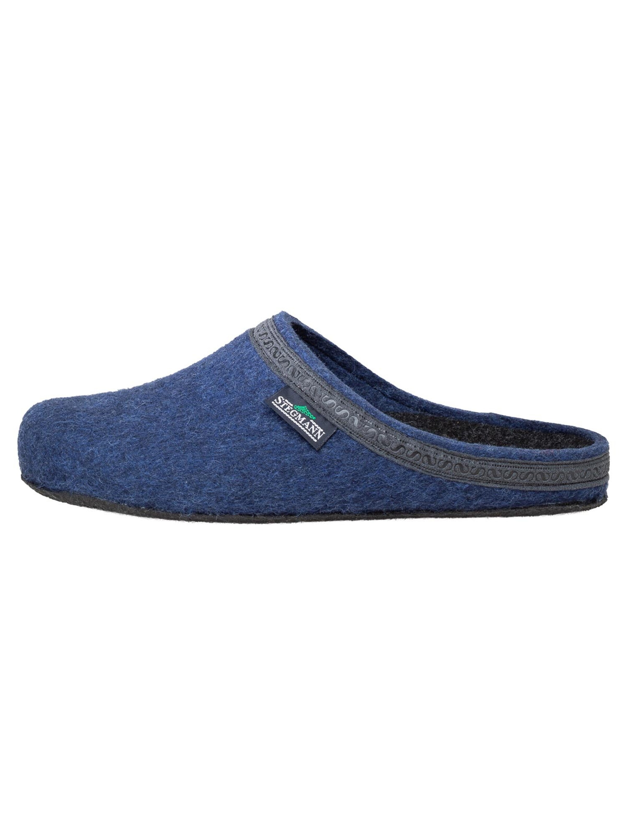 Stegmann Slippers 'Filz' in Blue: front