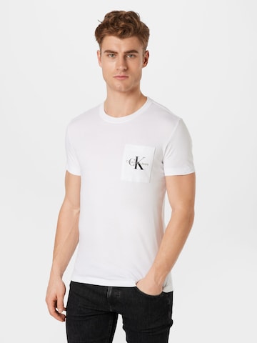 Calvin Klein Jeans - Camiseta en blanco: frente