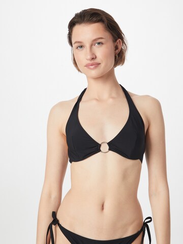 PASSIONATA Triangel Bikinitop 'LEA' in Zwart: voorkant